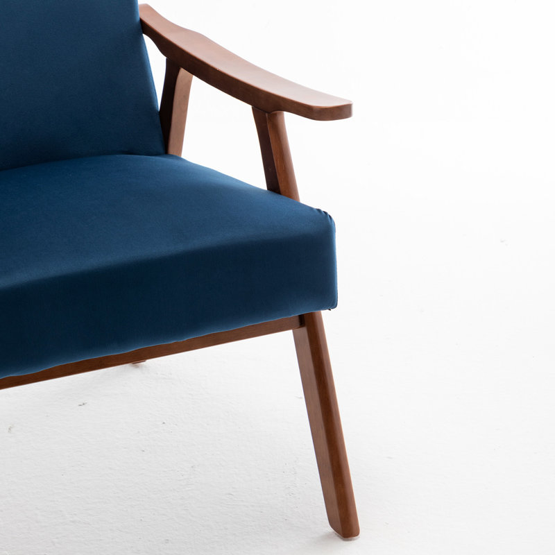 Fauteuil l 26,37 po Jamesina, fauteuil d'appoint, fauteuil rembourré, fauteuil d'appoint moderne, Bleu très foncé