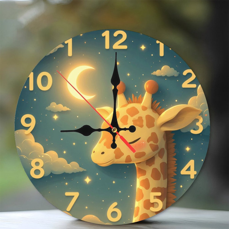 Conception mignonne de girafe avec étoiles de lune