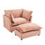 Chaise rose et mobile, siège de 39,8 pouces, matériau chenille doux, conception ergonomique de soutien, tissu facile à assembler, assemblage-1803512939