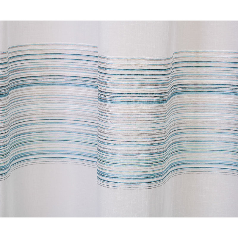 Henefer Semi Sheer Curtain, Aqua Blue