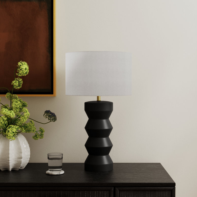 Dublin Ceramic Table Lamp, Matte Black