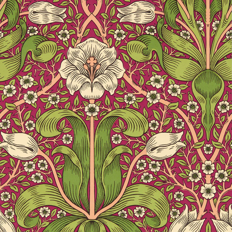 Bedford Park Spring Thicket Wallpaper, Maraschino Cherry