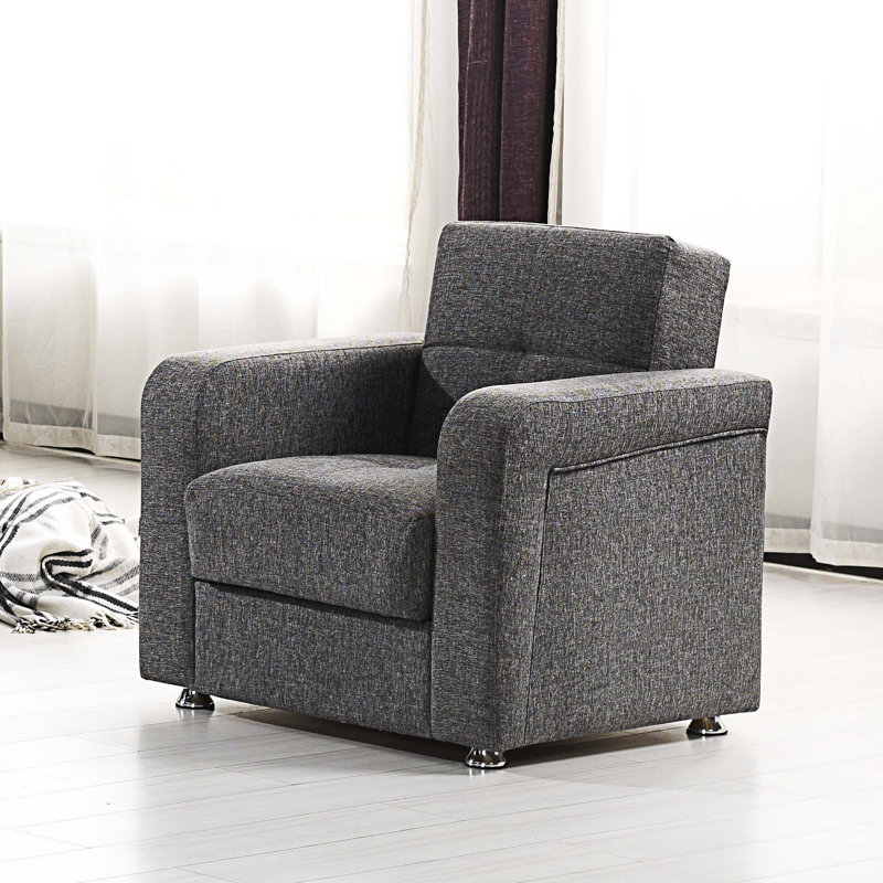 Fauteuil rembourré convertible avec rangement