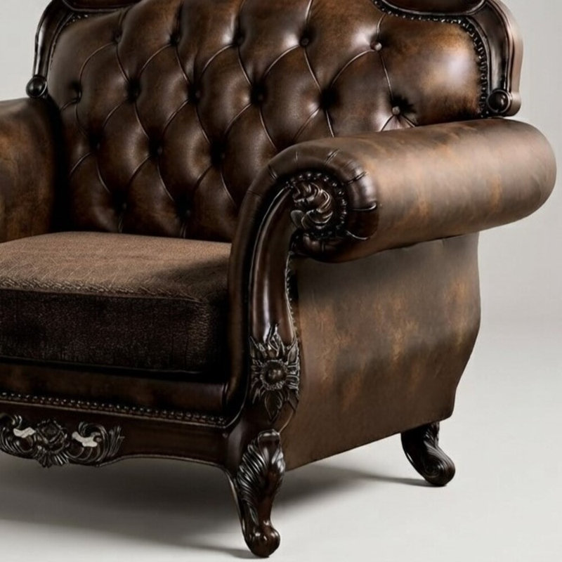 Fauteuil d'appoint en similicuir Virelli