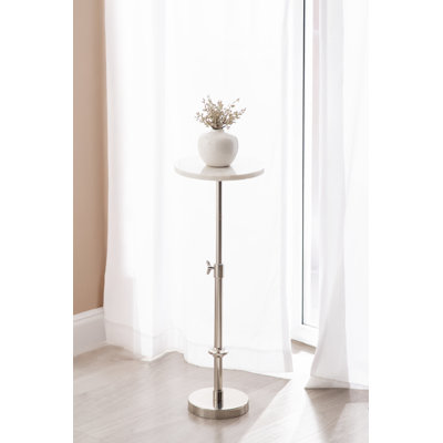 Traditional Adjustable-Height Metal Pedestal Table