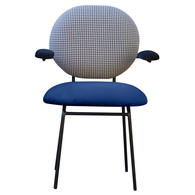 Plum Upholstered Armchair, Navyblue