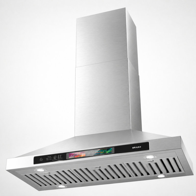 Hotte murale de 76 cm (30 pouces) avec débit d'air de 900 pi³/min (25,5 m³/min) - Hotte en acier inoxydable avec commandes vocales, gestuelles et tactiles