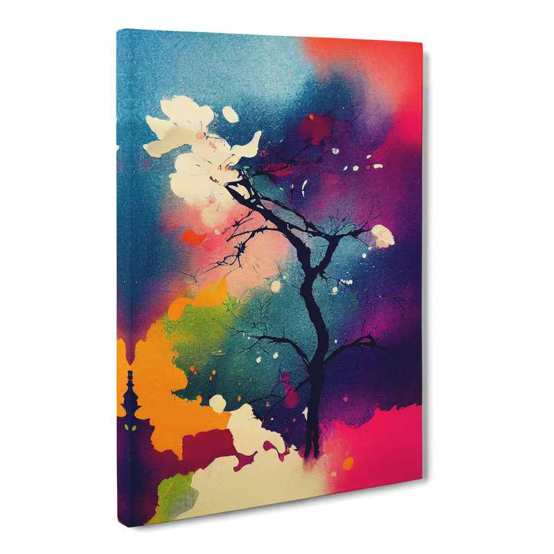 Cancri Japanese Forest Splatter Vol.1 - Wrapped Canvas, 76cm H x 50cm W x 3cm D
