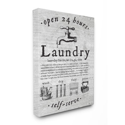 «Everything Laundry» par Lettered and Lined - reproduction d'art textuel sur toile