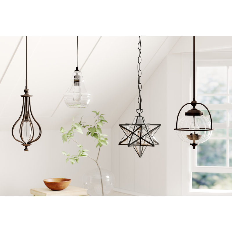 Everleigh 2 - Light Bronze/Gold Single Pendant