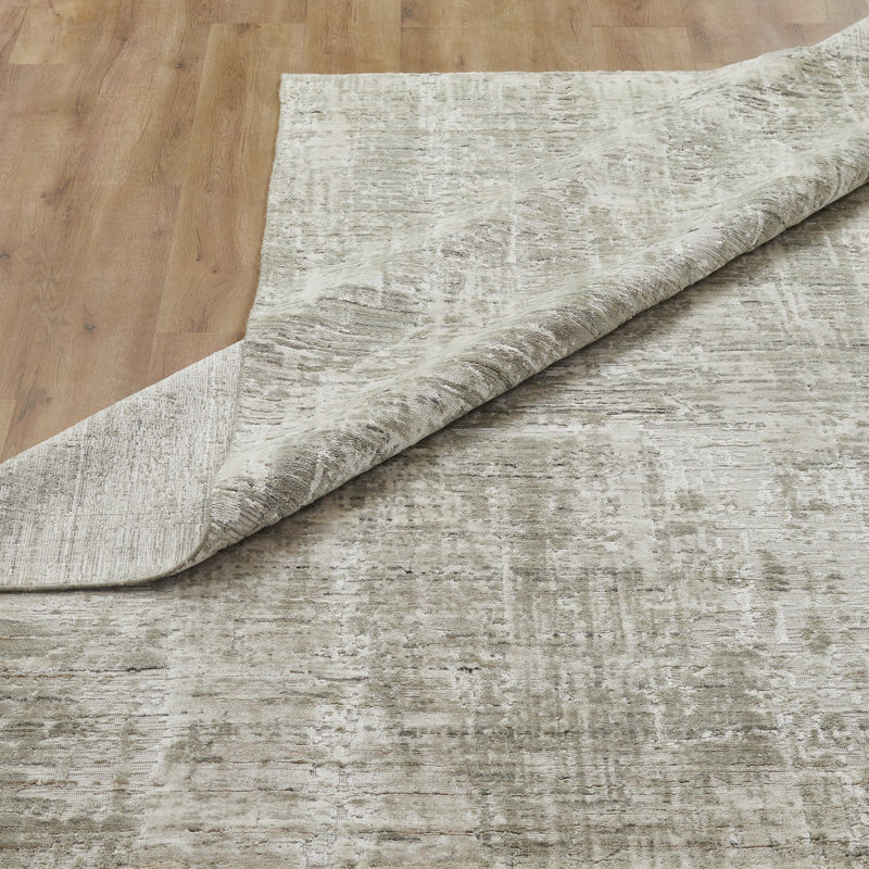 Tapis taupe tissé à la main Kaiser, Tapis de couloir 2 pi 6 po x 10 pi