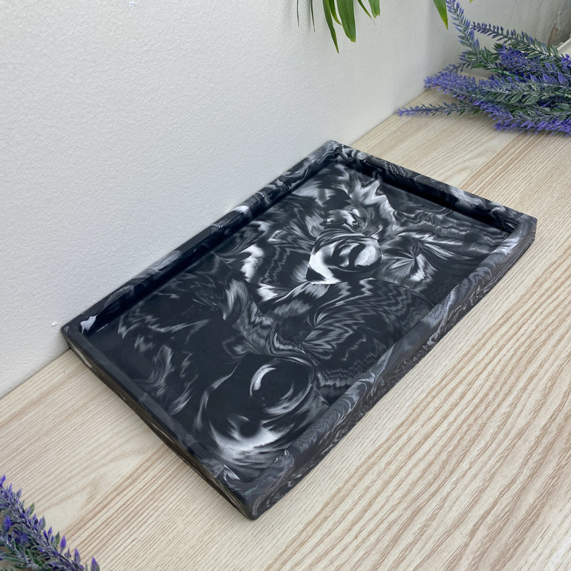 Rectangle Decorative Tray, Black