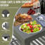 Îlot de cuisine extérieur avec rangement, aluminium, support de rangement double