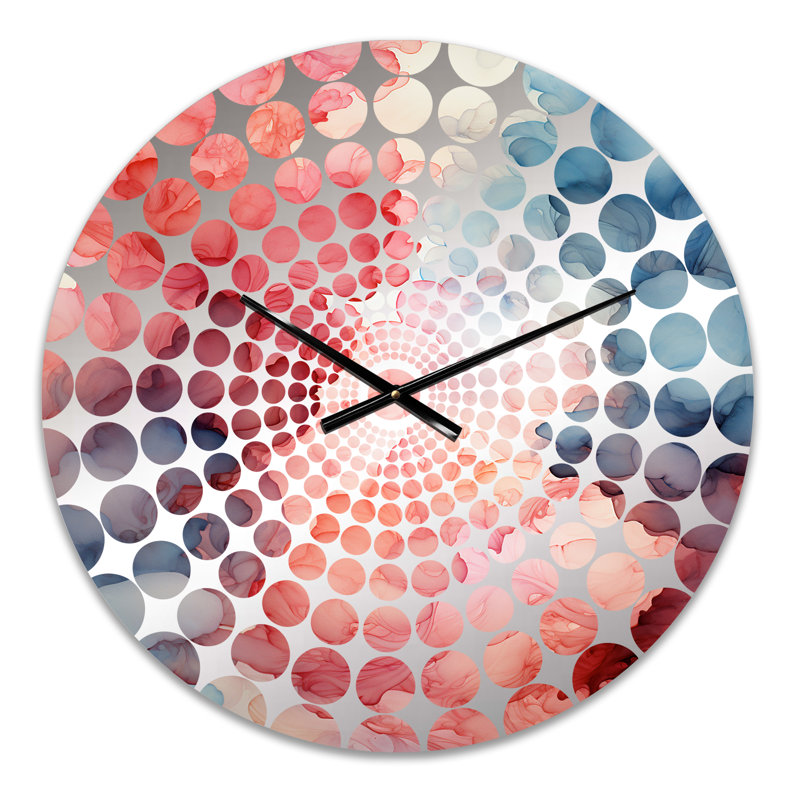 Wallinga - Horloge murale abstraite à encre liquide, Médium