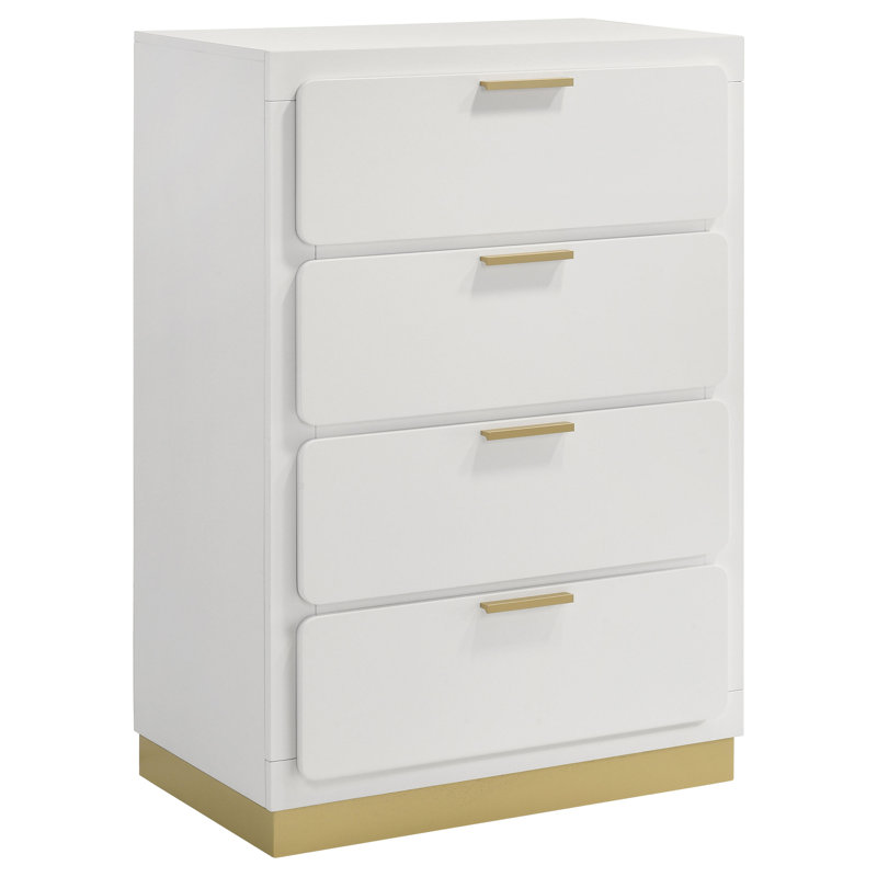 Florenz 4-drawer Bedroom Chest White, White