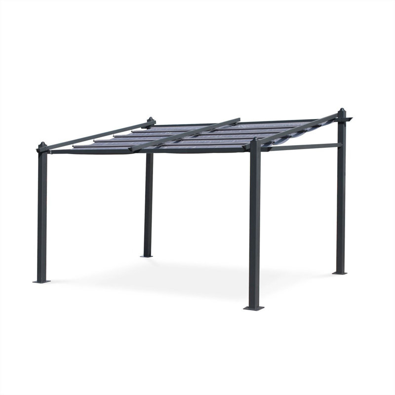 Acia 2.51m x 4.03m Aluminum Pergola, Grey
