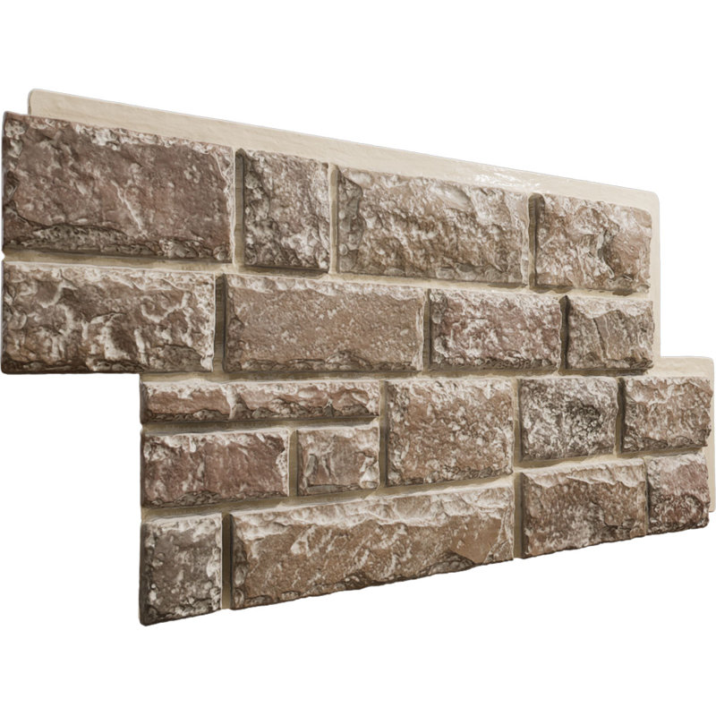 EverStone Regal Faux Stone Panel, 47 3/4"W x 24 3/4"H x 1 3/4"D, Flintstone Color, Flintstone