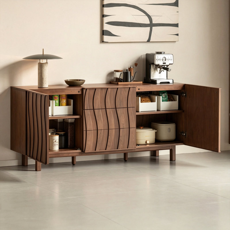 Buffet en bois massif Home, 31.5" H x 70.87" W x 17.72" D