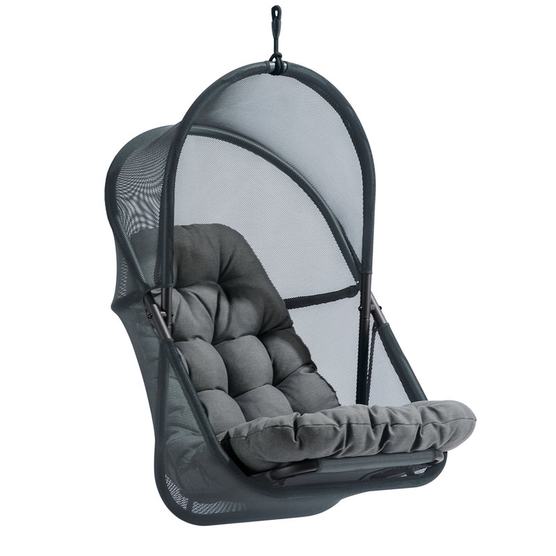 1 Person Swing Chair with Stand, Dark Gray