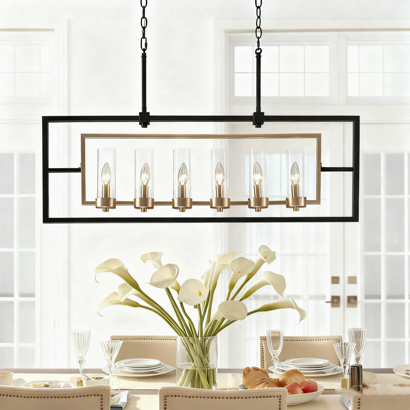 Luminaire suspendu pour îlot de cuisine 6 lumières Labonte