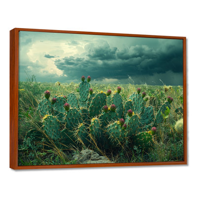 Cactus et la tempête du désert - art mural cactus