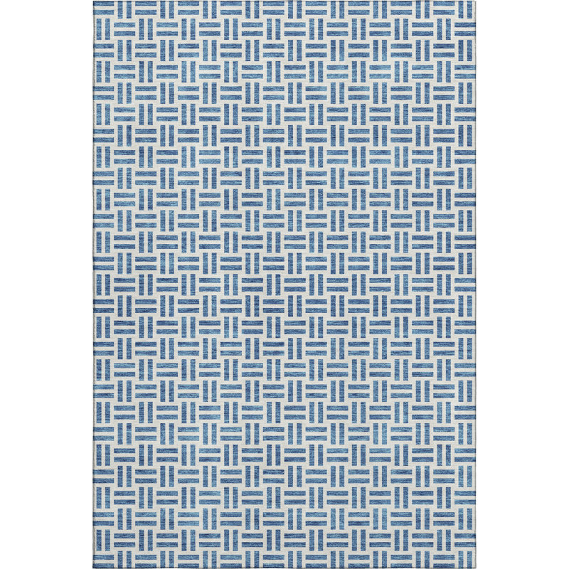 Premium Machine Washable Prisco Denim Rug, Rectangle 8' x 10'