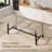 63-83" Extendable Industrial Dining Table for 6-8 People, Black Metal Frame, Rustic Wood Grain, Heavy-Duty Kitchen Table for Dining Room, Parties-329389427