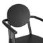 Fauteuil à dossier noir Kassia King Louis
