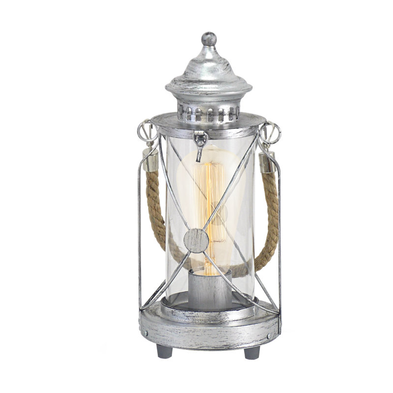 Scofield Metal Novelty Lamp, Antique Silver