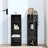 8-Tier Media Tower Rack, CD DVD Slim Storage Cabinet With Adjustable Shelves, Tall Narrow Bookcase Display Bookshelf For Home Office,Multi-Functional Double-Decker Bookcase-905057696