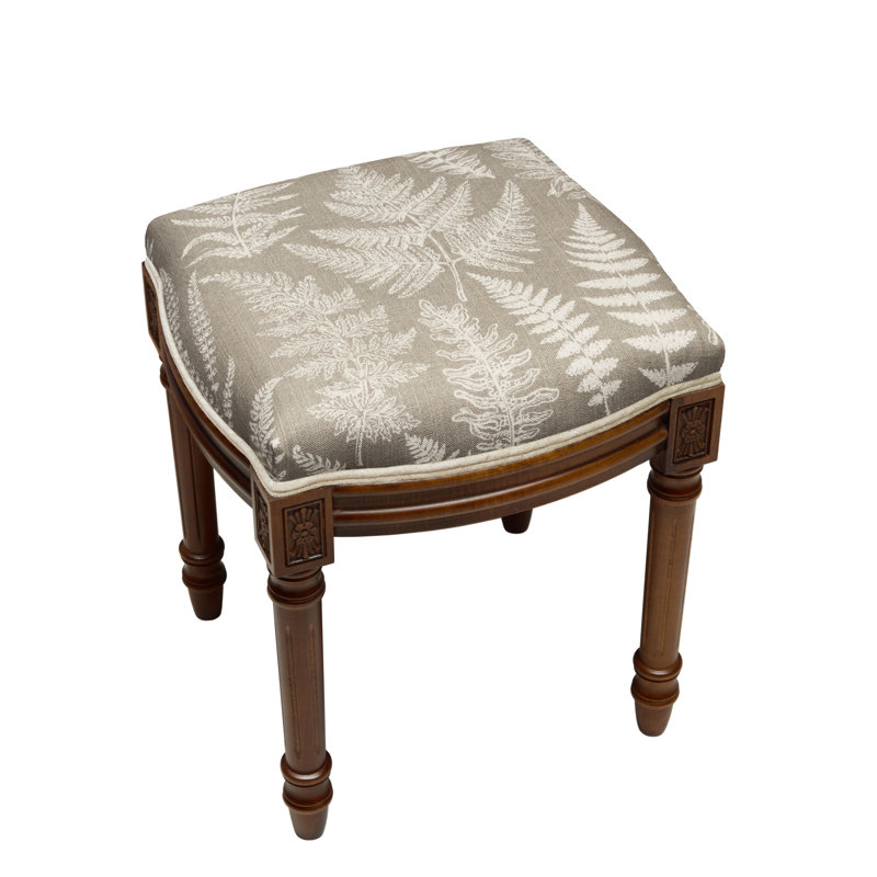 Tabouret de coiffeuse en lin Camiah Cathay, Noyers, Taupe