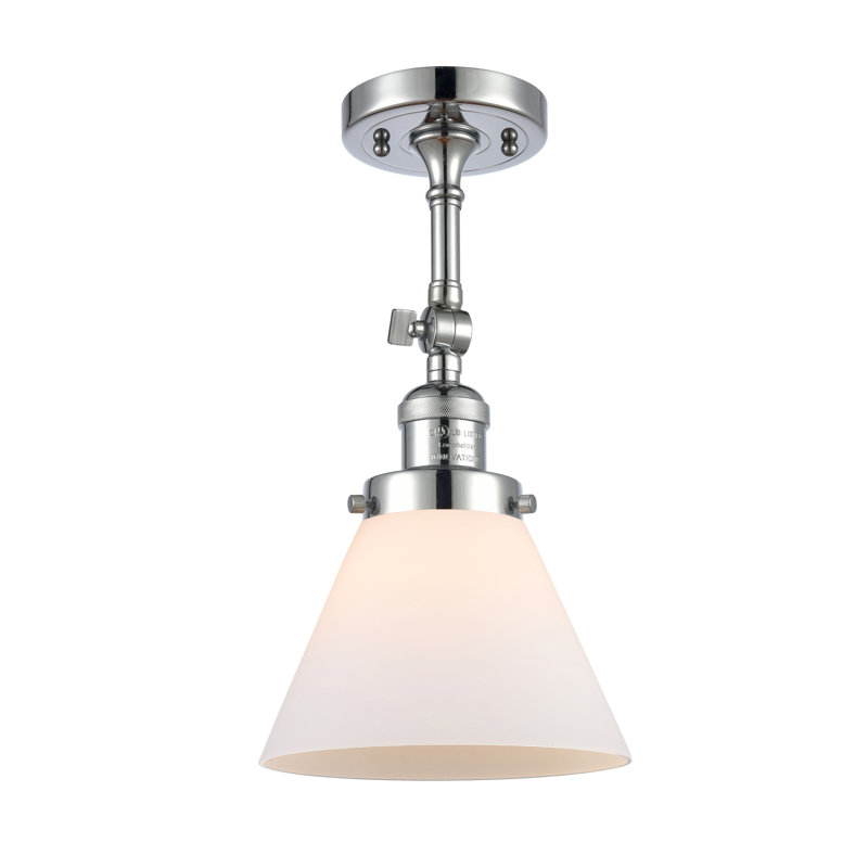 Éclairage de meuble-lavabo inclinable 2 lumières Cone, Boîtier blanc mat, Ampoule à DEL rétro de 6 watts, Chrome poli