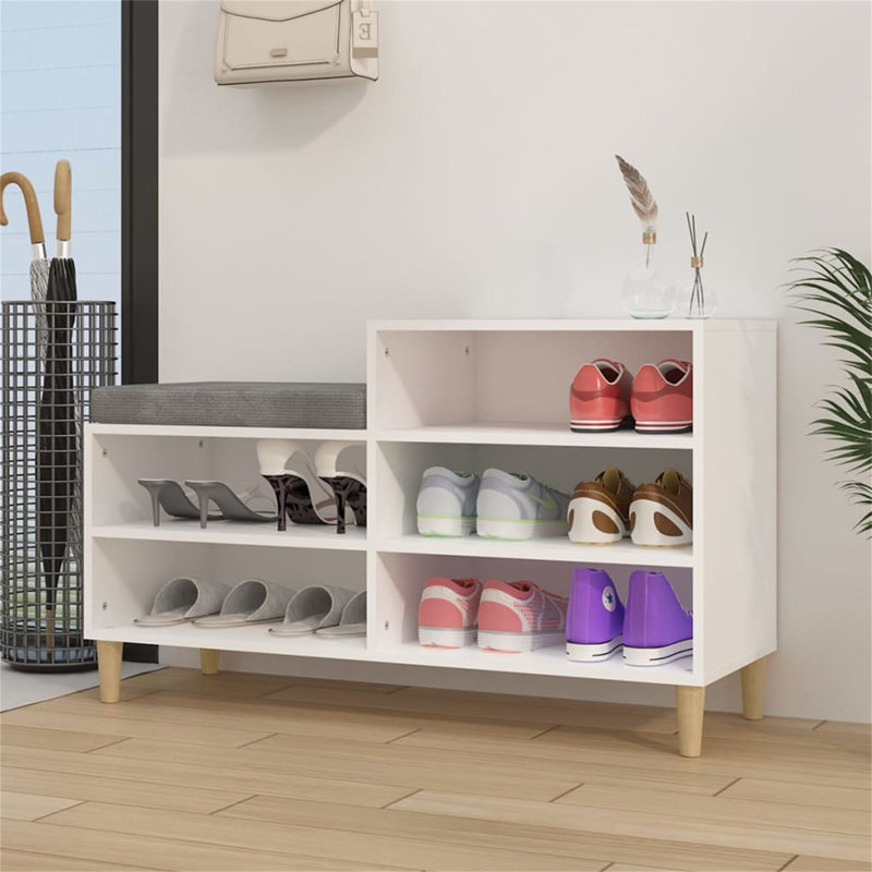 vidaXL Shoe Cabinet 102 x 36 x 60 cm Engineered Wood, White