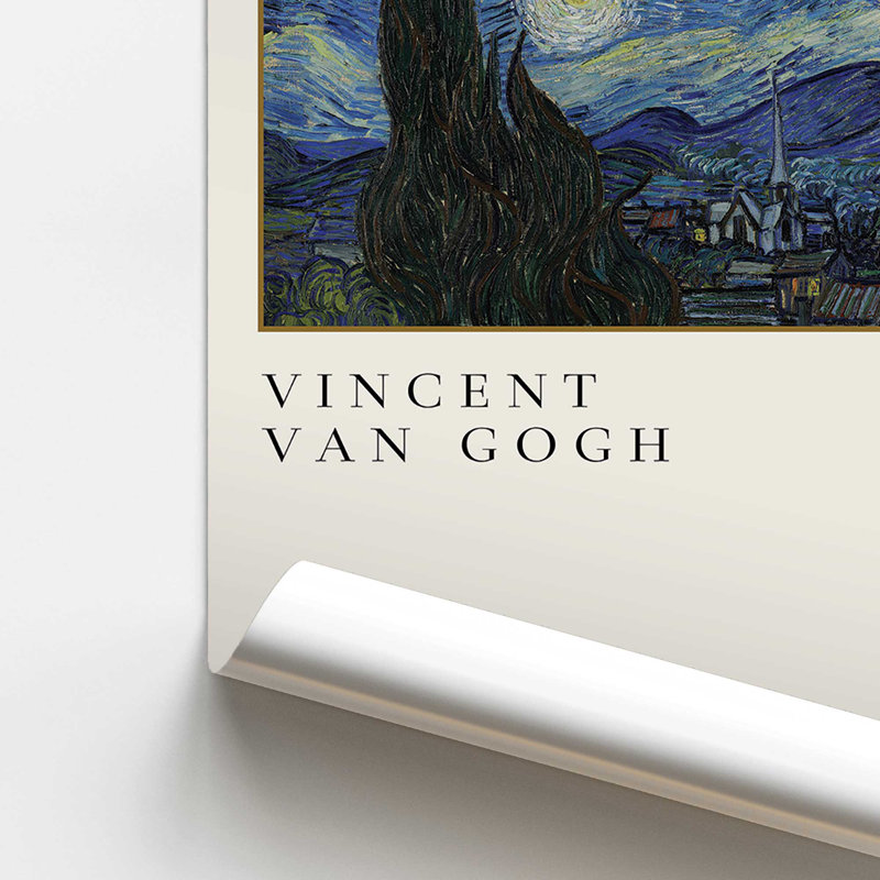 Impression de Van Gogh The Starry Night, Ne s’applique pas, H 36 po x l 24 po, Impression sans cadre 2