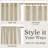 Faux Linen Blend Curtains Rod Pocket & Back tab Semi Sheer Window Treatments Privacy with Light Filtering for Living Room, 2 Panels-734527411-734527414