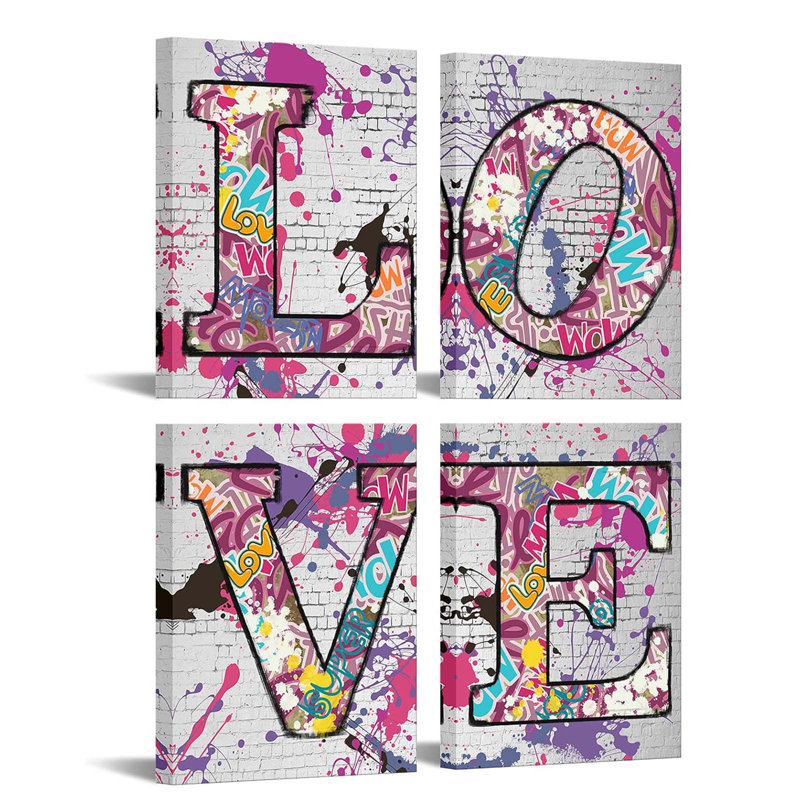 4 Piece Wrapped Canvas Wall Art