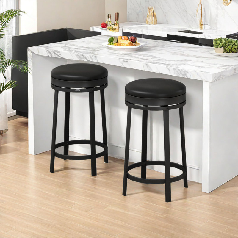 Tabouret de comptoir rembourré 24,4 po Daijana