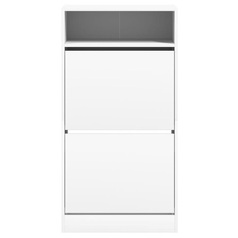 6 Pair Shoe Storage Cabinet, White
