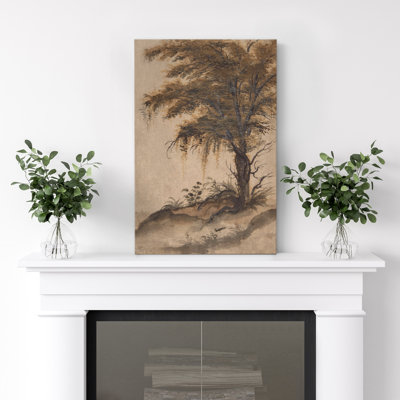 Arbre traditionnel chinois, reproduction d'art sur toile, décoration d'inspiration asiatique rétro pour étude ou entrée