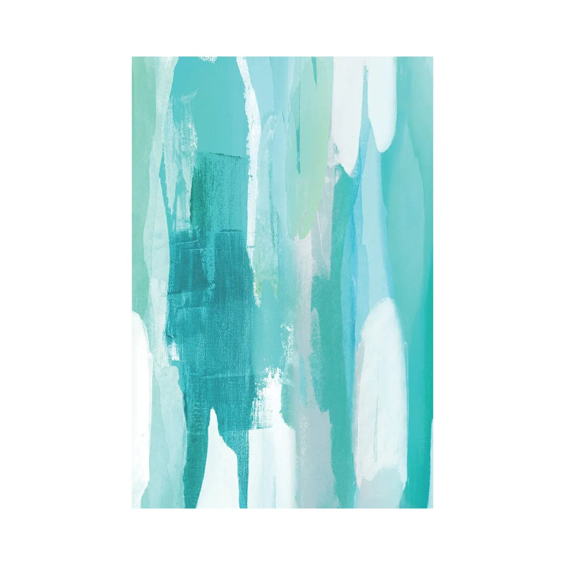 Converge Aqua II by Jackie Hanson - Wrapped Canvas Print, 30.48 cm H x 45.72 cm W