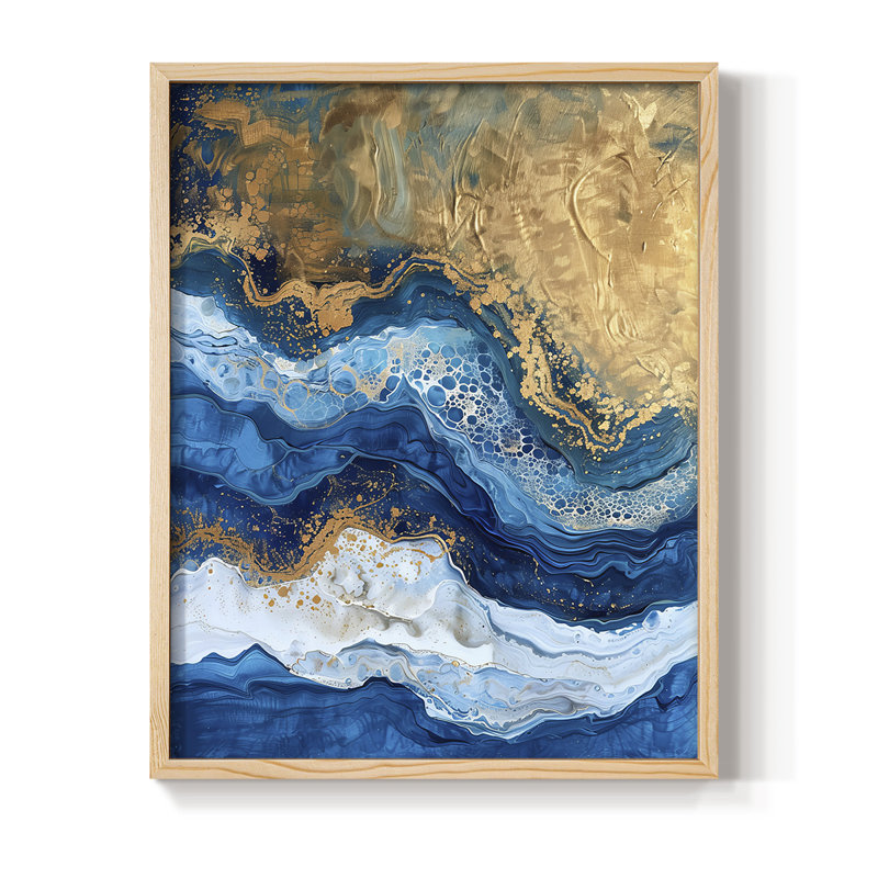 ABSTRACT Series CDXI, reproduction encadrée - bois massif, H 15 po x l 12 po