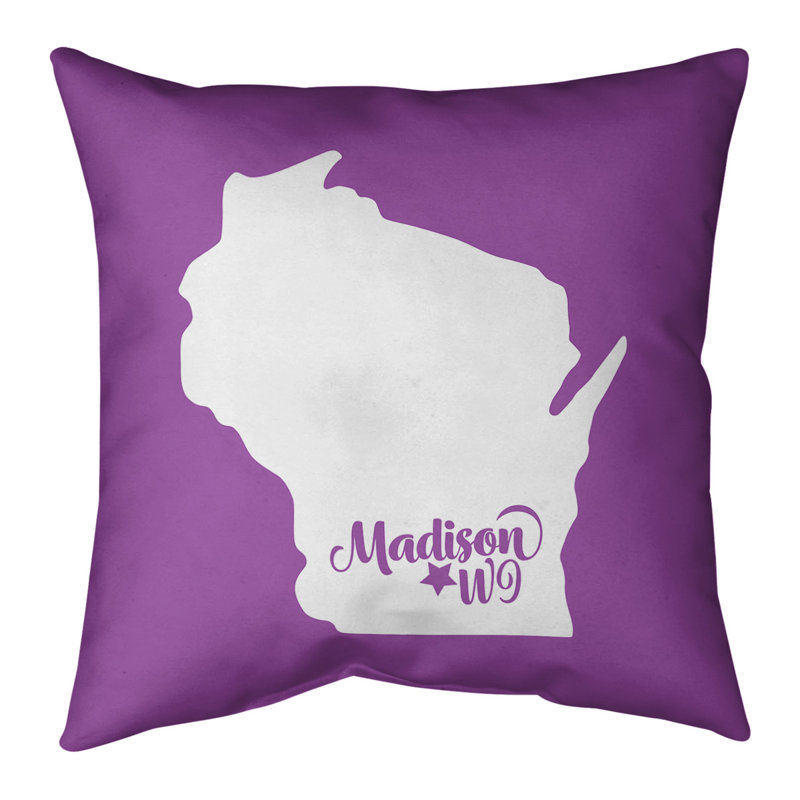 Housse de coussin en lin, Madison, 26 po x 26 po, Violet