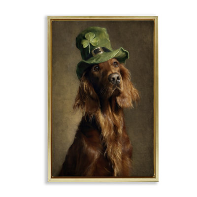 Cadre flottant The Setter irlandais, design par Tina LeCour