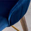 2 tabourets à oreilles à hauteur de comptoir bleus, 2, rembourrage en mousse dense, revêtement en tissu, pieds de style Mid-Century avec noyer, métal et galvanoplastie, 2 extrémités en métal galvanisé épais-283891543