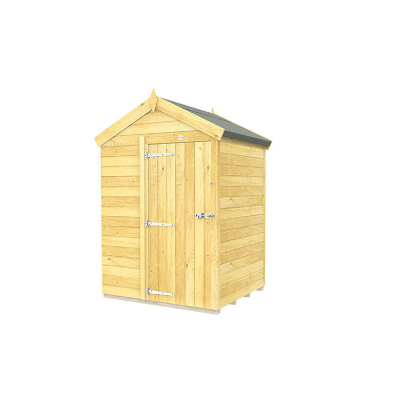 5ft x 4ft Apex Shed - Single Door without Windows