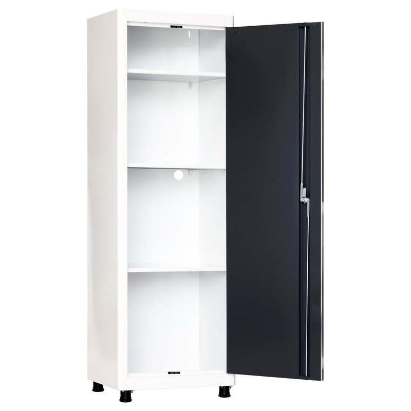 Armoire de rangement h 72 po x l 24 po x p 18 po, Blanc / Anthracite