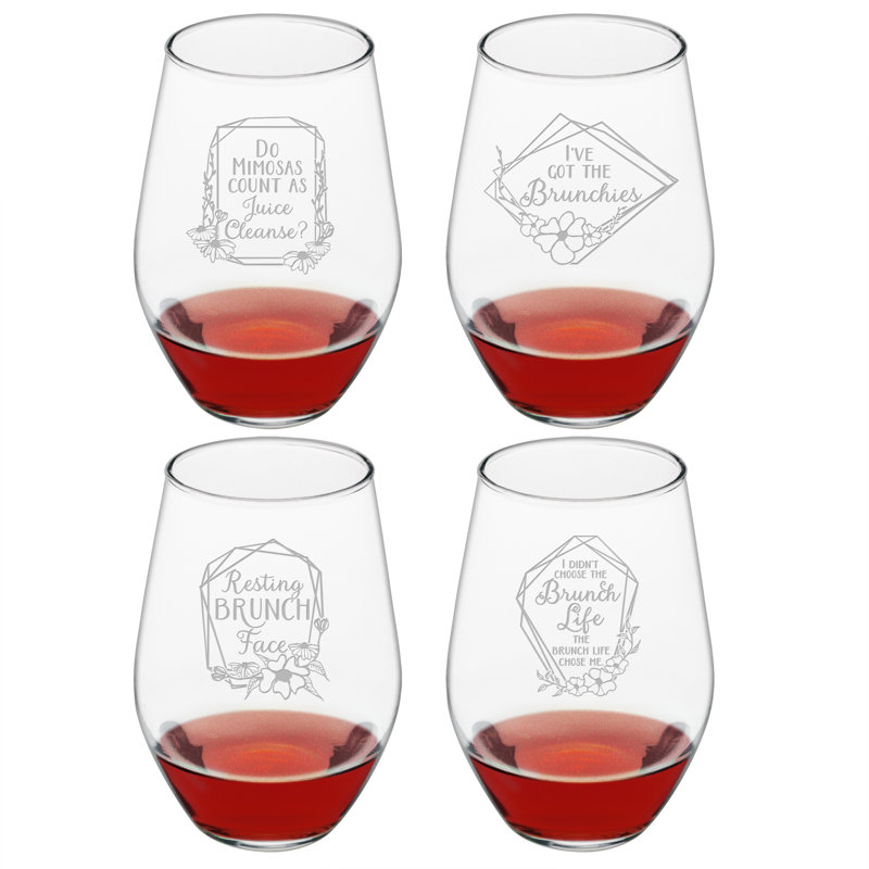 Ensemble de verres à vin sans pied 19 onces 4 pièces Wardlaw
