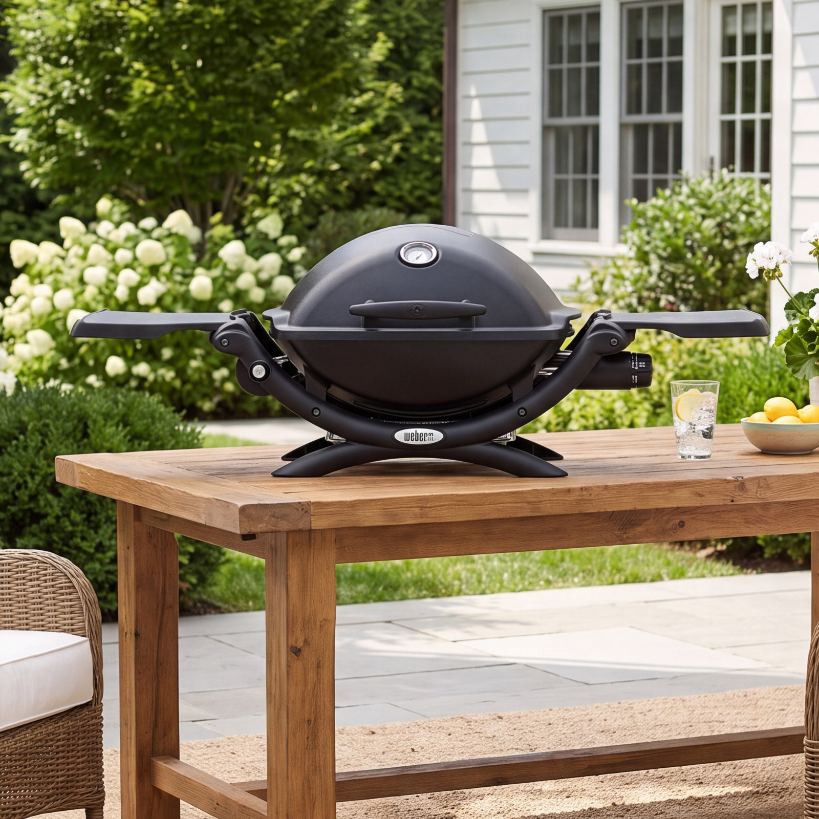 Q® Series Weber Q 1200 Gas Grill, Black