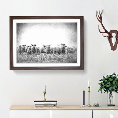 A Flock Of Sheep - Framed Print