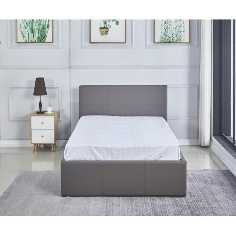 Violetta Upholstered Ottoman Storage Bed, Single (3'), Grey